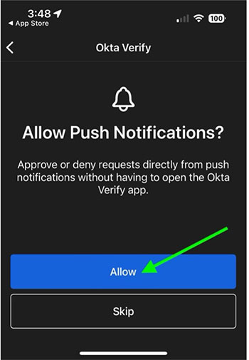 OKTA Verify Step 7a