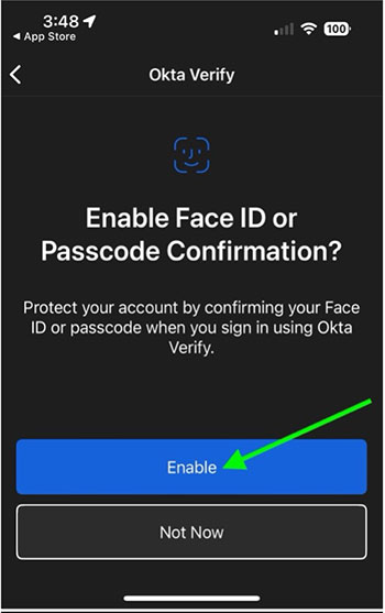 OKTA Verify Step 7b